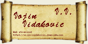 Vojin Vidaković vizit kartica